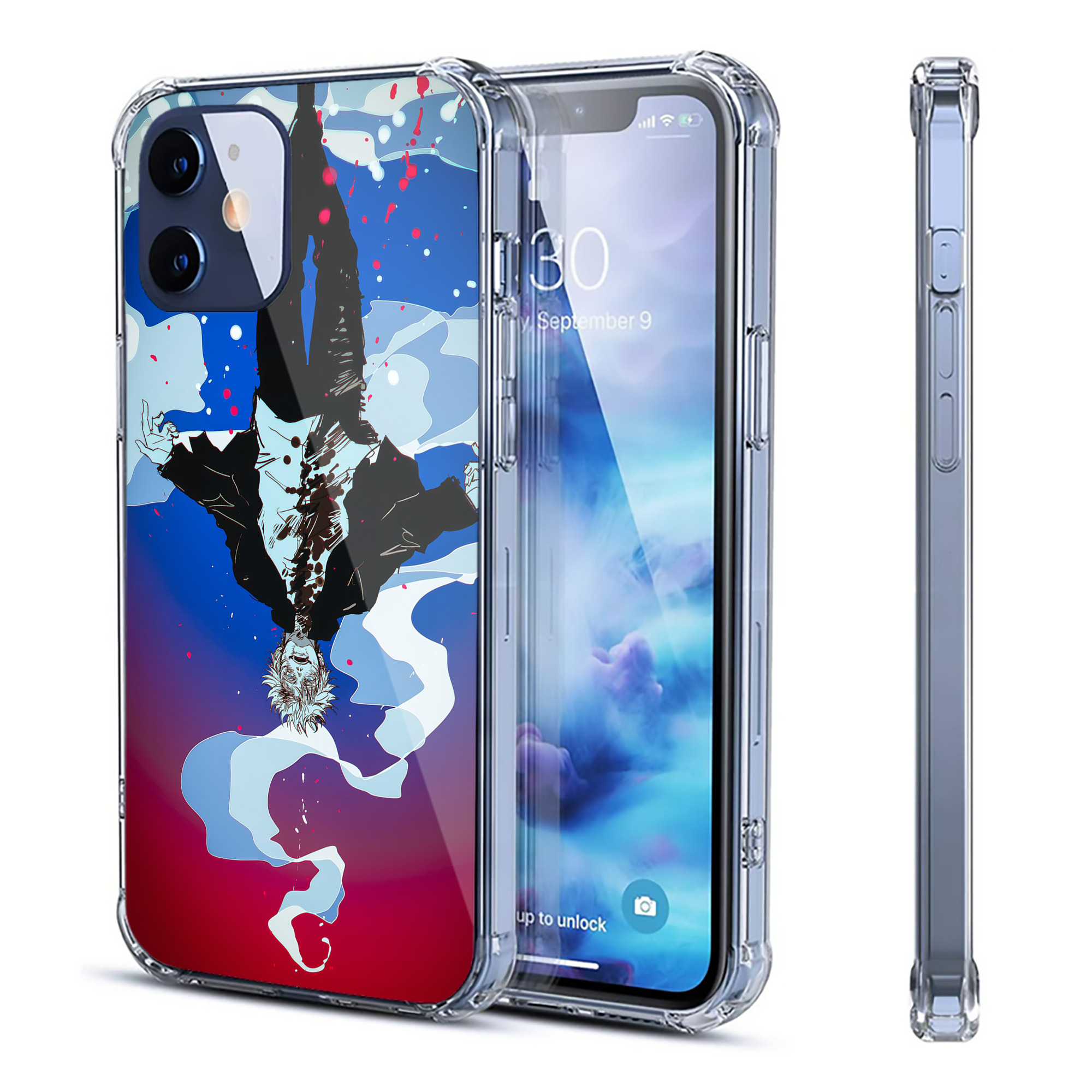 （画像用） 呪術廻戦 Jujutsu Kaisen 【iPhone 12シリーズ対応】透明スマホケース（クリアソフトケース）